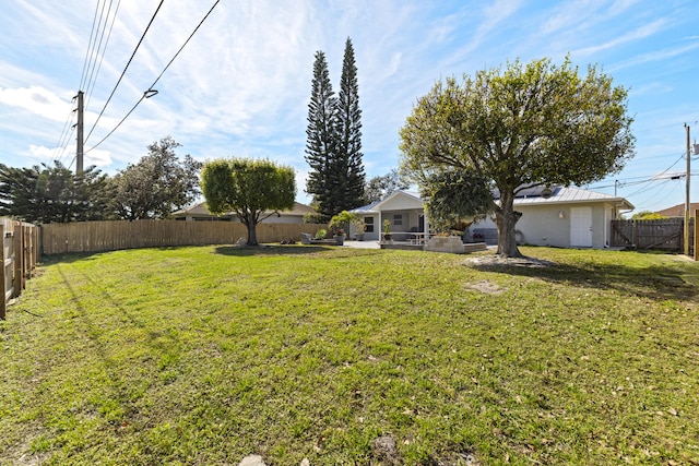 view of yard with a patio area