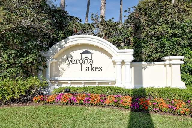 view of community sign