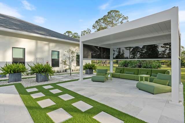 view of patio featuring outdoor lounge area