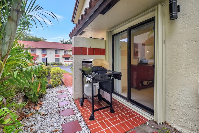 balcony featuring grilling area