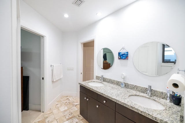 bathroom with vanity