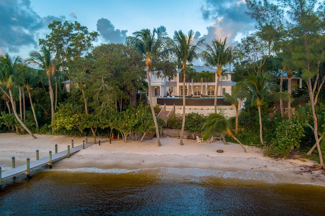 water view with a beach view