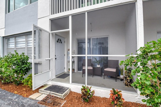 view of doorway to property