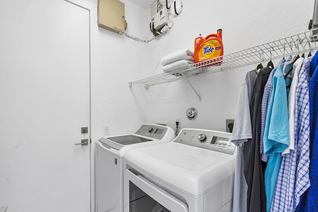 laundry area featuring washer and dryer