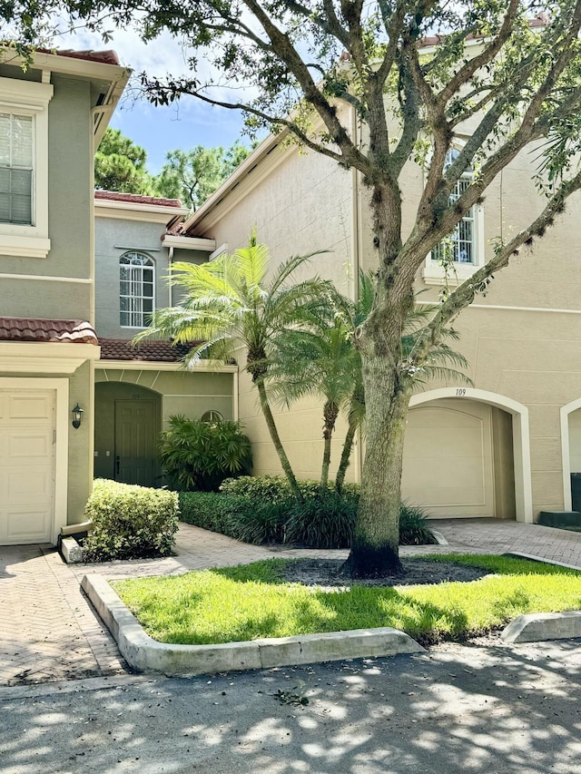 view of home's exterior featuring a garage