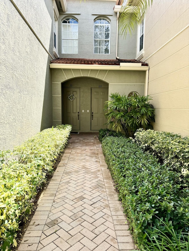 view of doorway to property