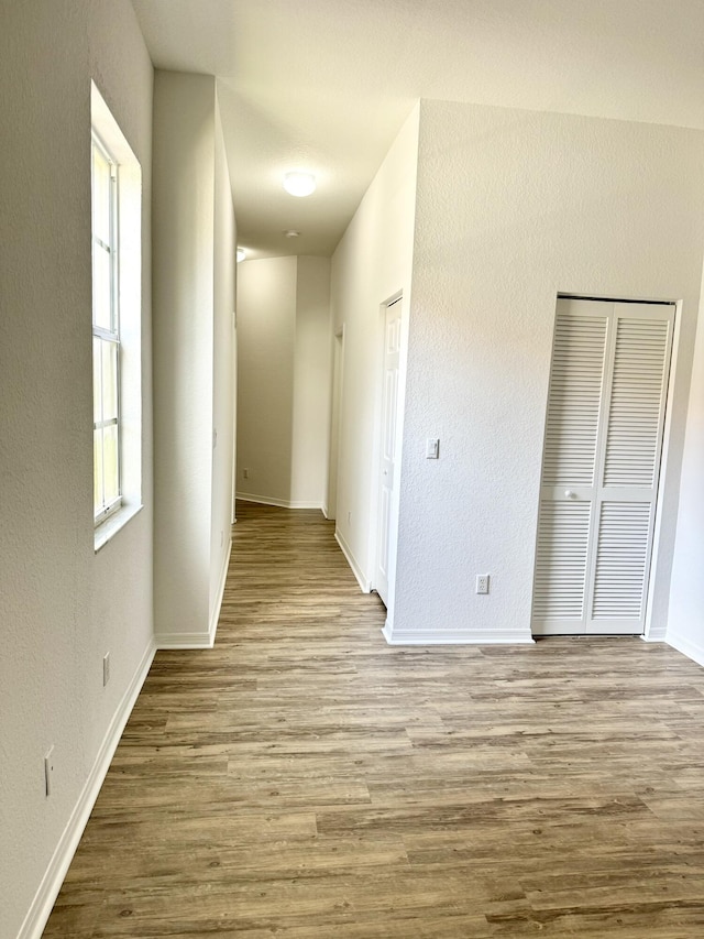 interior space with light wood-type flooring