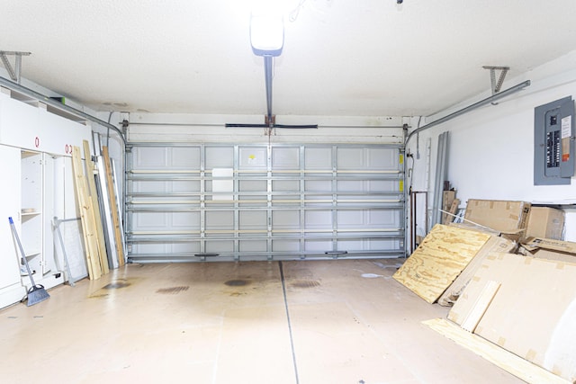 garage featuring electric panel