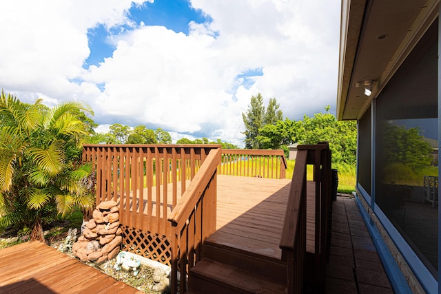 view of wooden deck