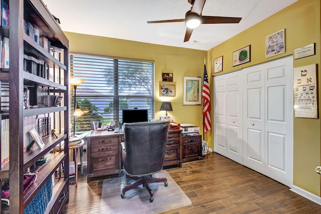 office with ceiling fan