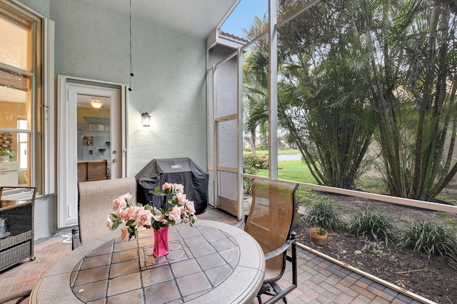 view of sunroom