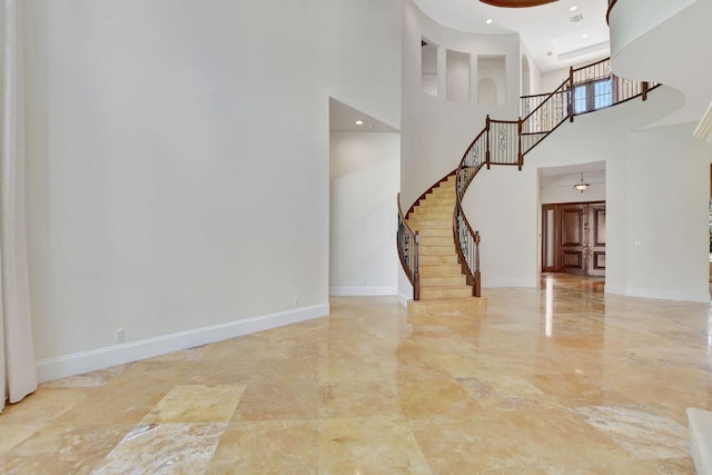 entrance foyer with a high ceiling