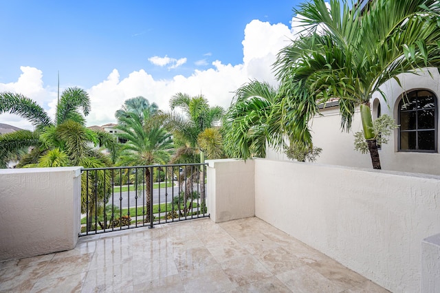 view of patio with a balcony