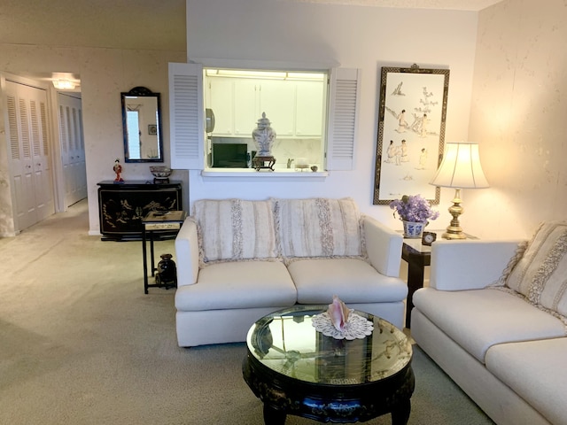 view of carpeted living room