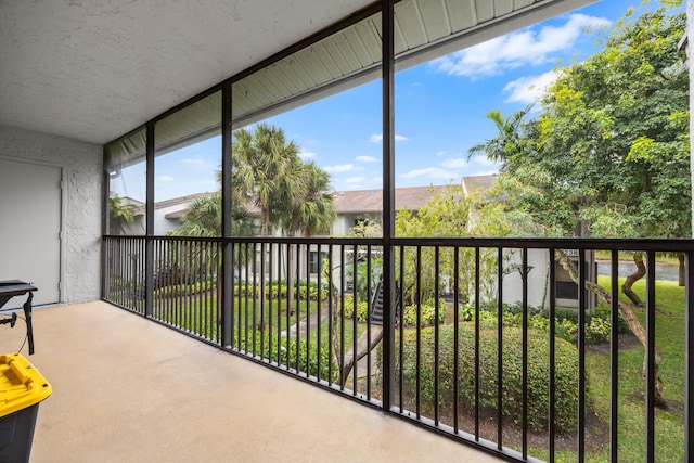 view of sunroom