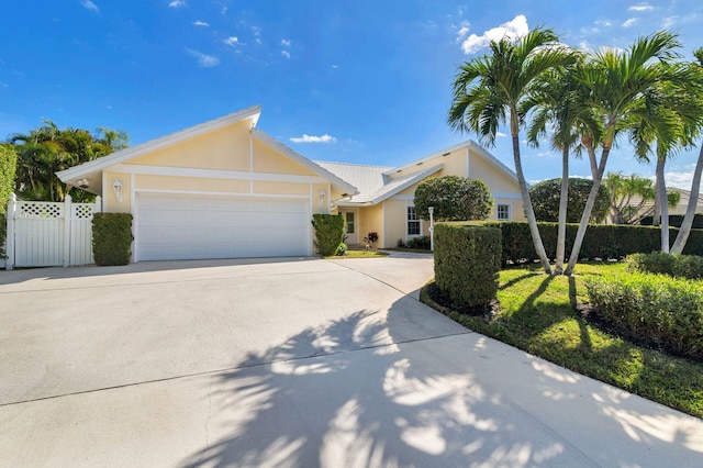 view of front of house featuring a garage