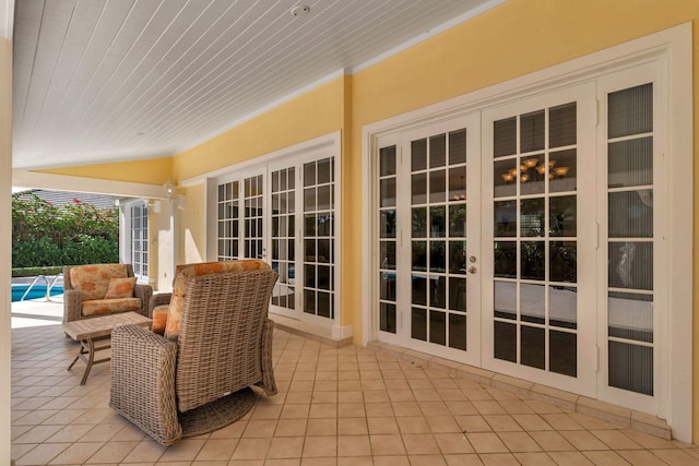 view of patio with french doors