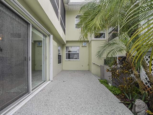 view of patio with a balcony