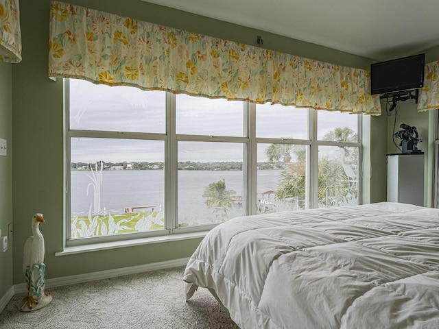 bedroom with carpet and baseboards