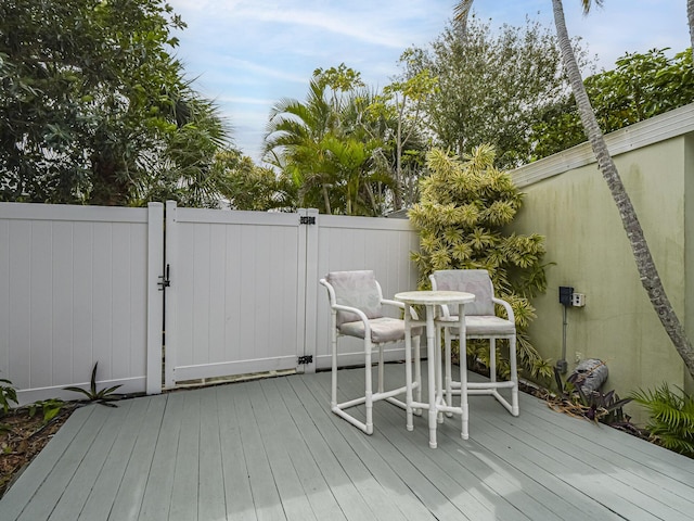 view of wooden deck