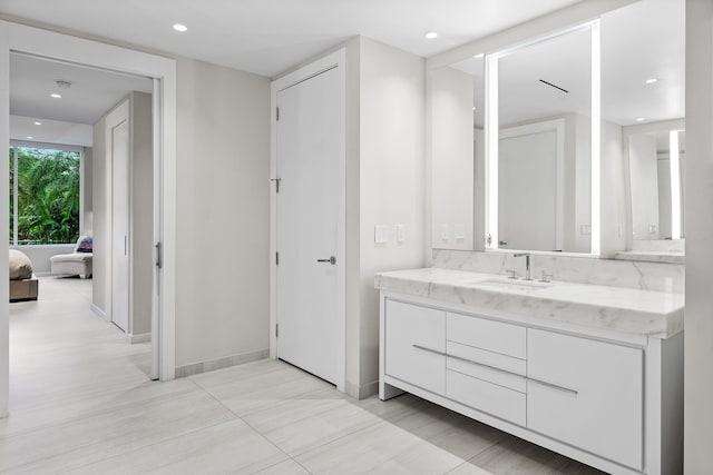 bathroom with vanity