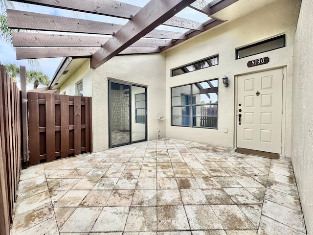 view of patio / terrace with a pergola