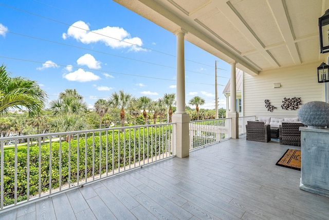 view of patio featuring an outdoor hangout area