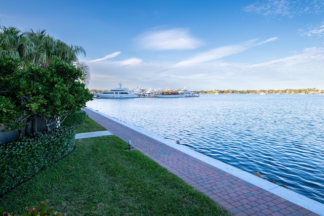 view of water feature