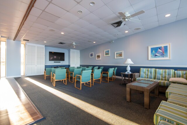 building lobby featuring visible vents