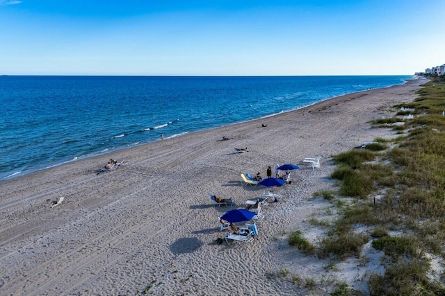 water view with a view of the beach