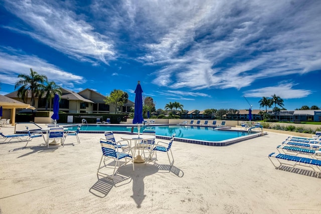 view of pool with a patio area