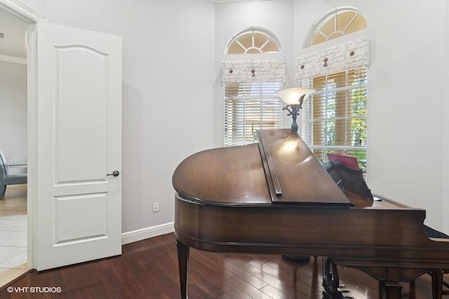 misc room featuring dark hardwood / wood-style floors