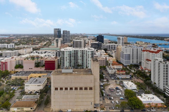 city view with a water view