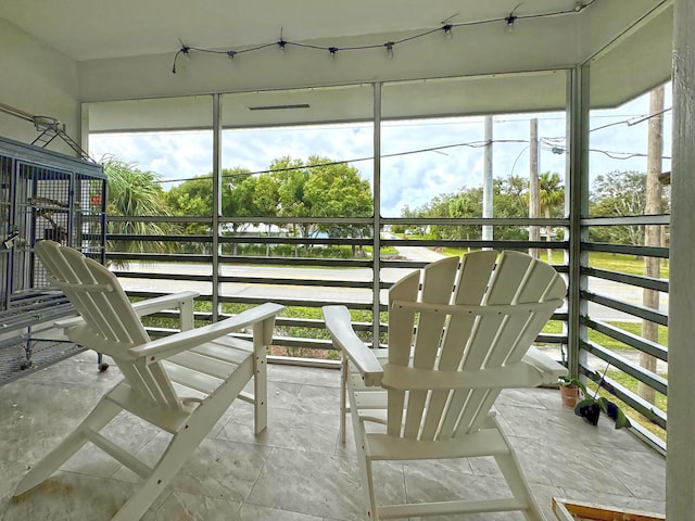 view of sunroom