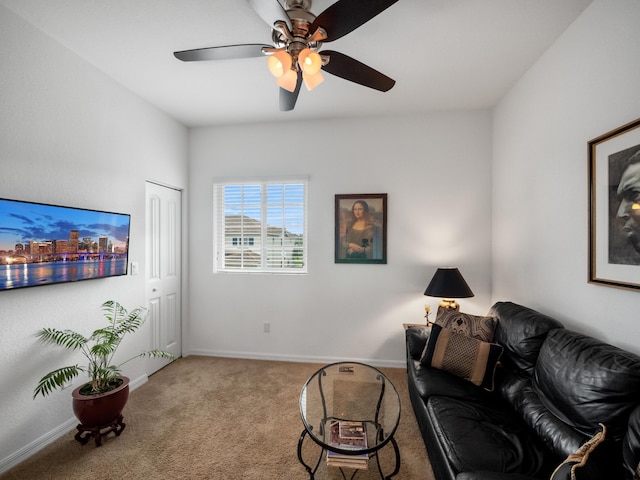 view of carpeted living room