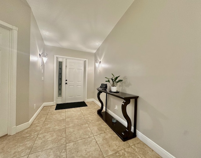 view of tiled entrance foyer