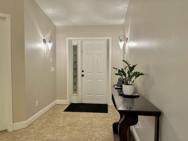 view of tiled entryway