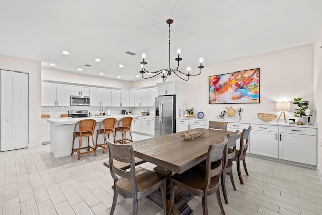 view of dining area