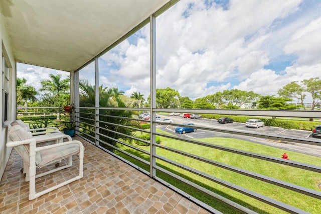 view of sunroom