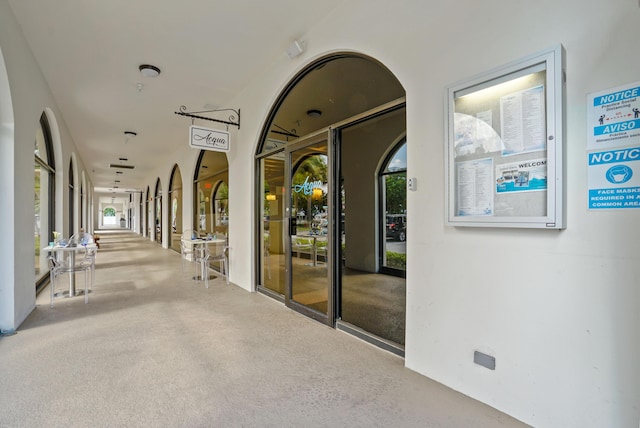 hall with plenty of natural light