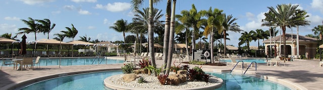 view of pool with a patio area