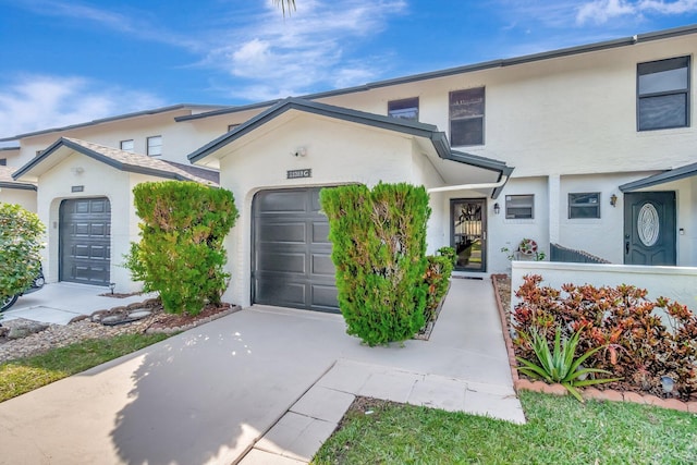 view of front of home featuring a garage