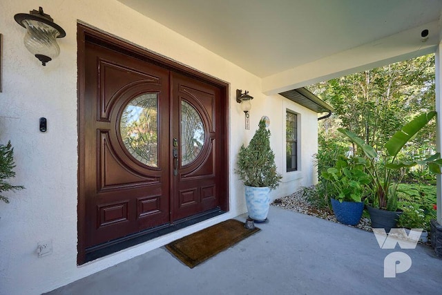 view of doorway to property