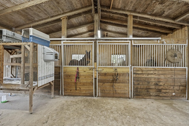 view of horse barn