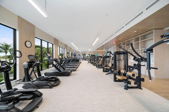 view of exercise room