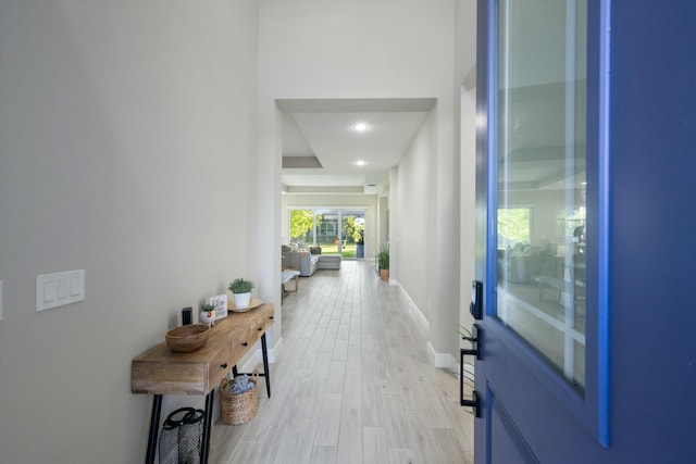 interior space featuring light hardwood / wood-style flooring