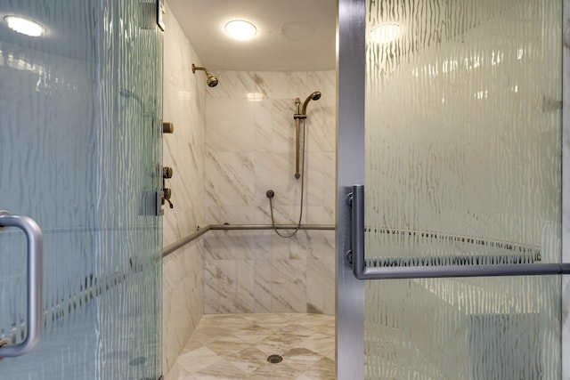 bathroom with an enclosed shower