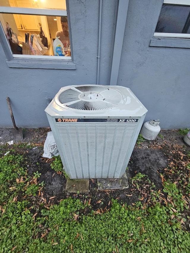 exterior details featuring cooling unit