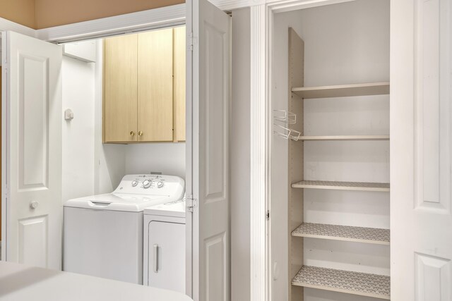 laundry area with cabinets