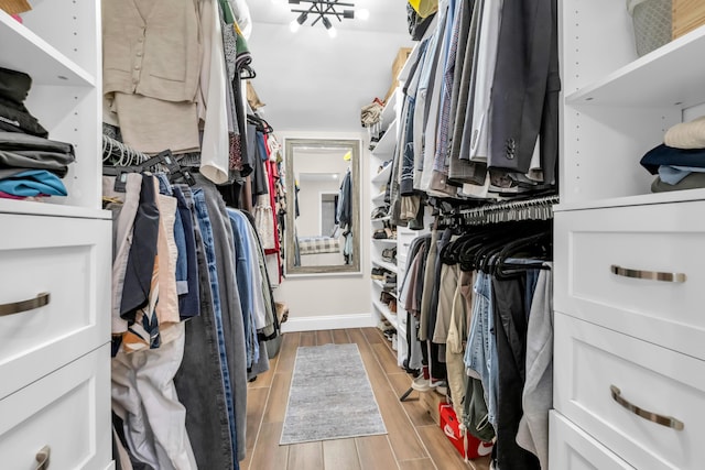 view of walk in closet